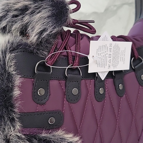 Women's Snow Boots Warm Insulated Faux Fur Lined Waterproof Mid-Calf Winter Boot - Picture 9 of 14